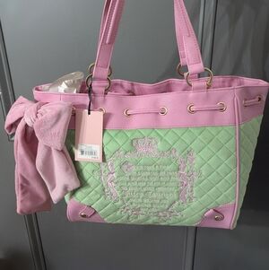 Juicy Couture Pink and Mint Quilted Day Dreamer